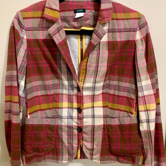 J. Crew Plaid Blazer - Picture 1 of 8